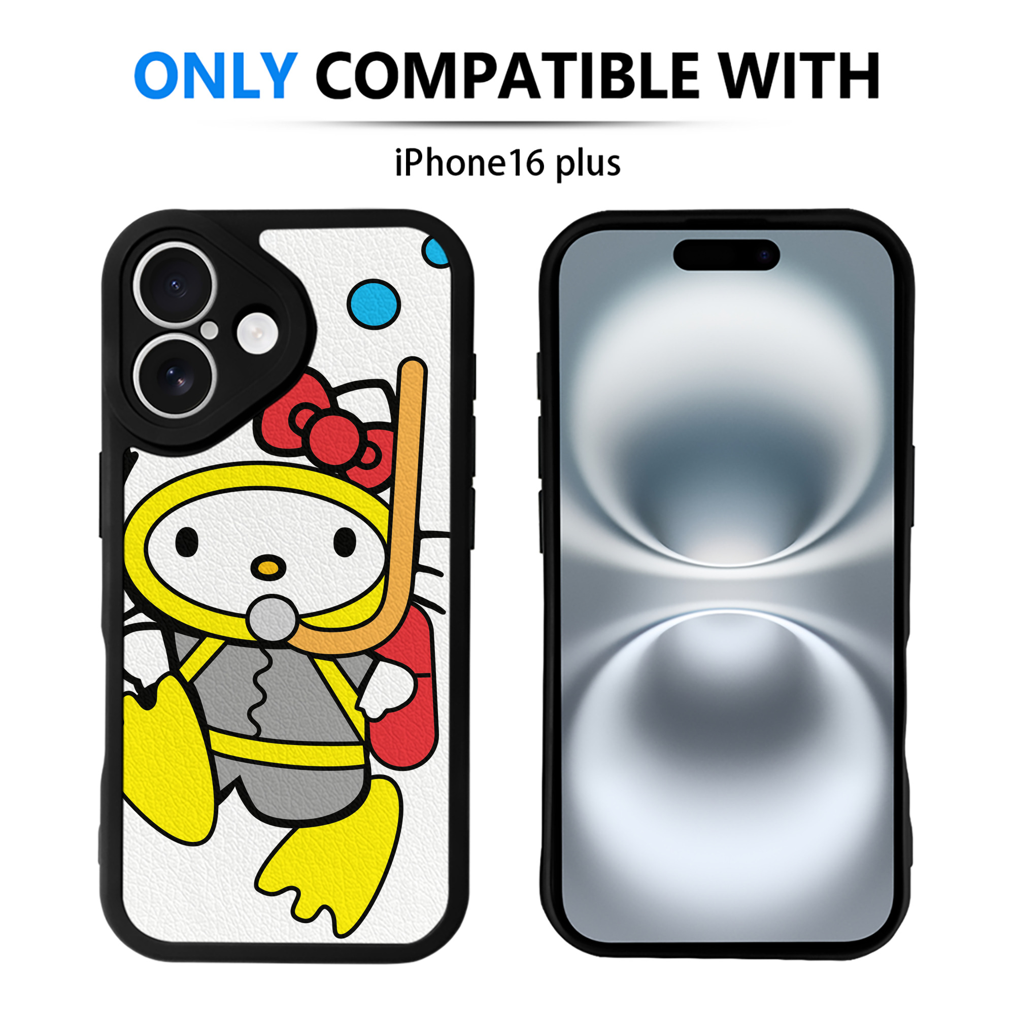 （画像用） Hello Kitty ハローキティ 【iPhone 16シリーズ対応】シリコンスマホケース（レザー調） 材質：シリコン